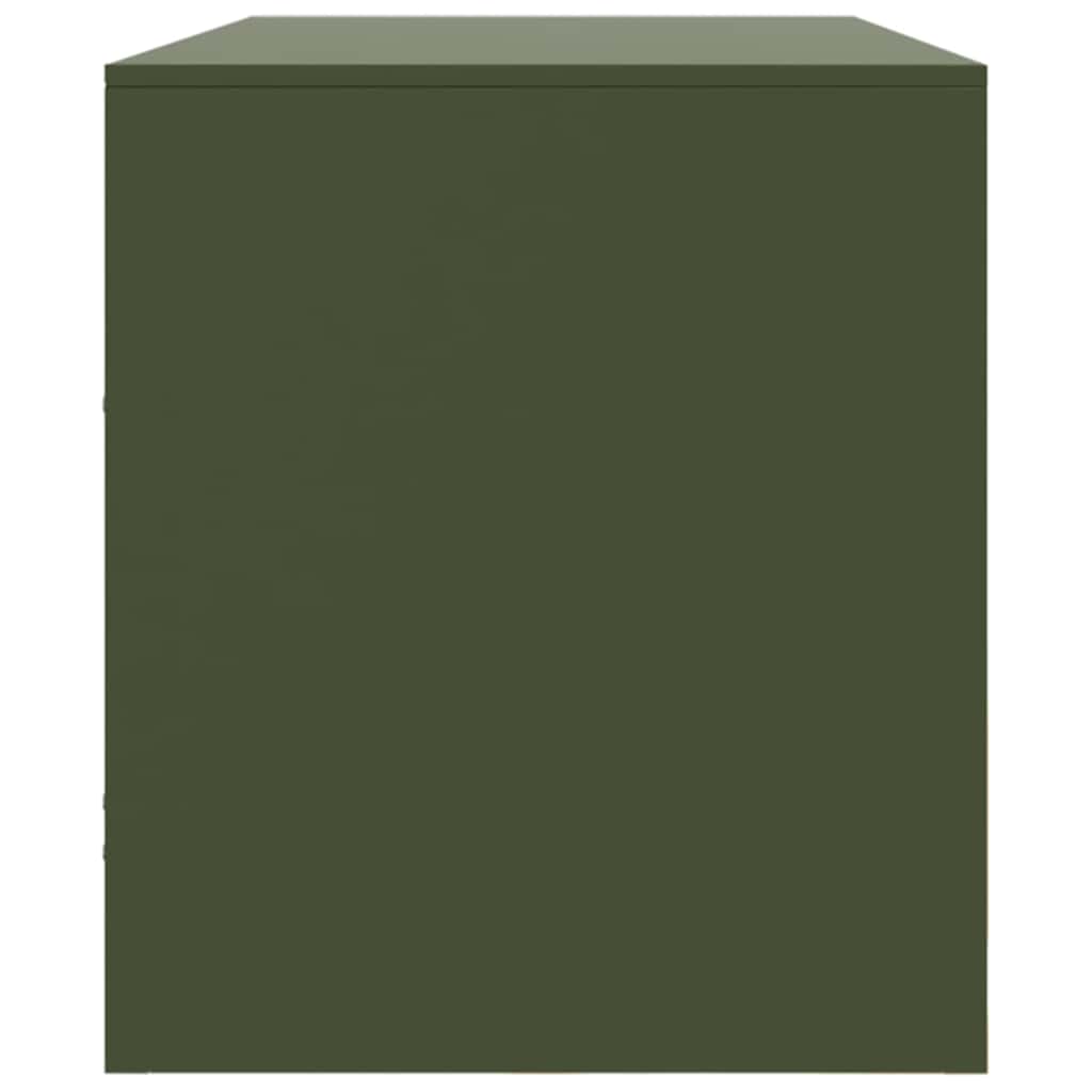 vidaXL Έπιπλο Τηλεόρασης Πράσινο Λαδί 99x39x44 εκ. από Ατσάλι