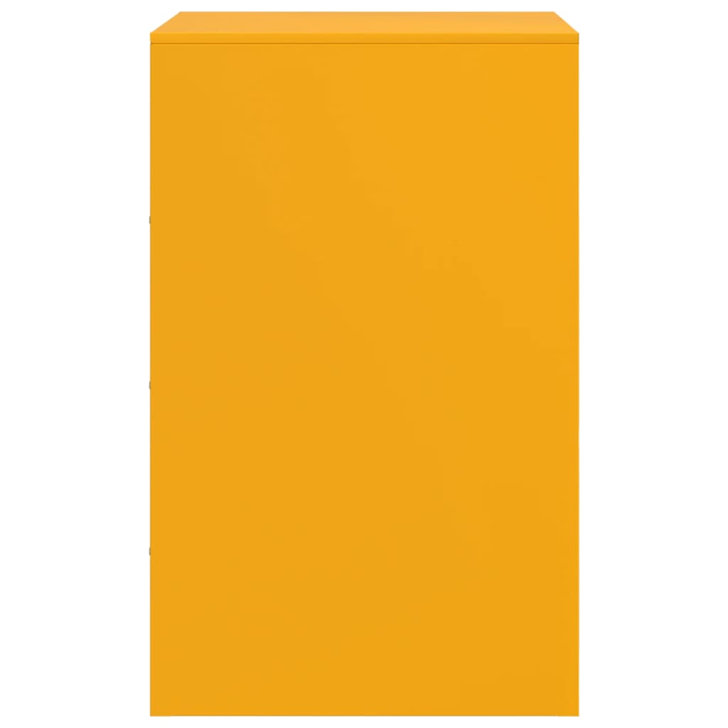 vidaXL Κομοδίνα 2 τεμ. Μουσταρδί 34,5x39x62 εκ. από Χάλυβα