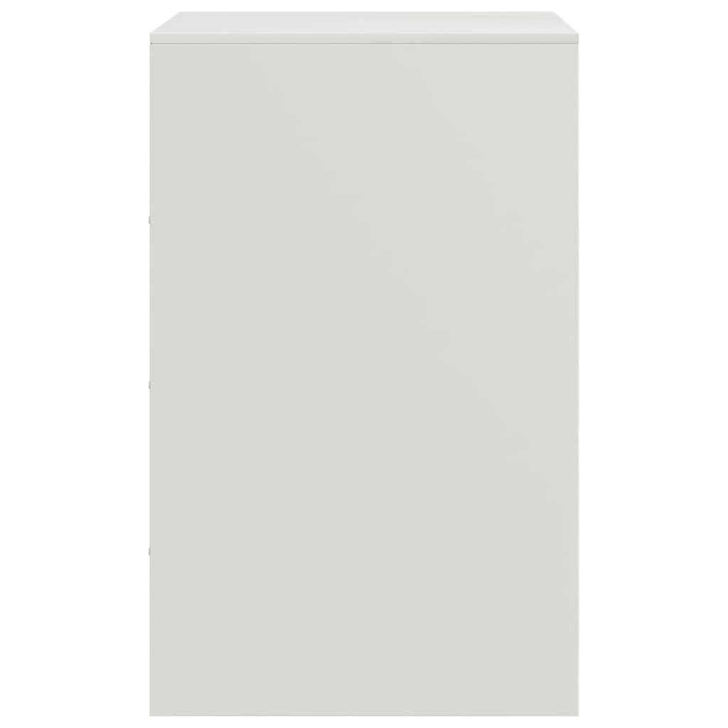 vidaXL Κομοδίνα 2 τεμ. Λευκό 34,5x39x62 εκ. από Χάλυβα
