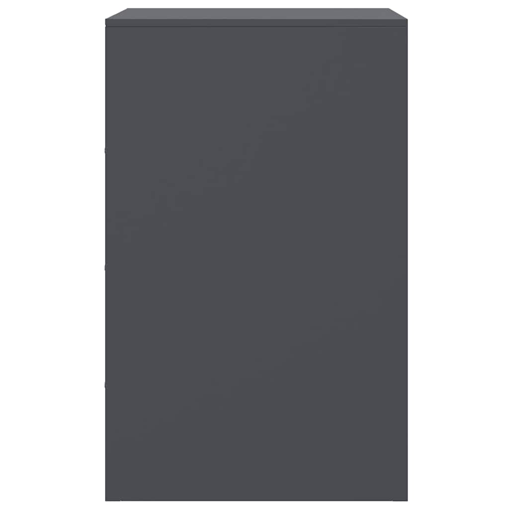 vidaXL Κομοδίνα 2 τεμ. Ανθρακί 34,5x39x62 εκ. από Χάλυβα