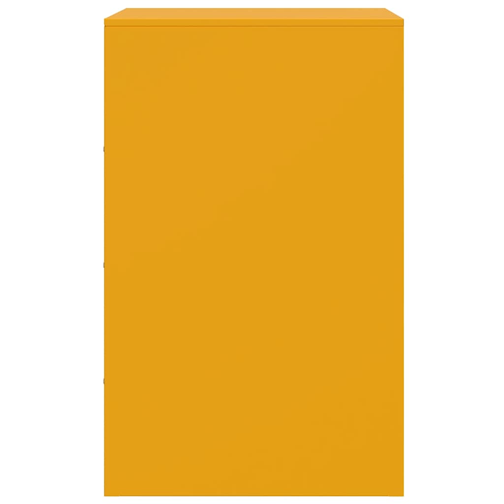 vidaXL Κομοδίνο Μουσταρδί 34,5 x 39 x 62 εκ. από Χάλυβα