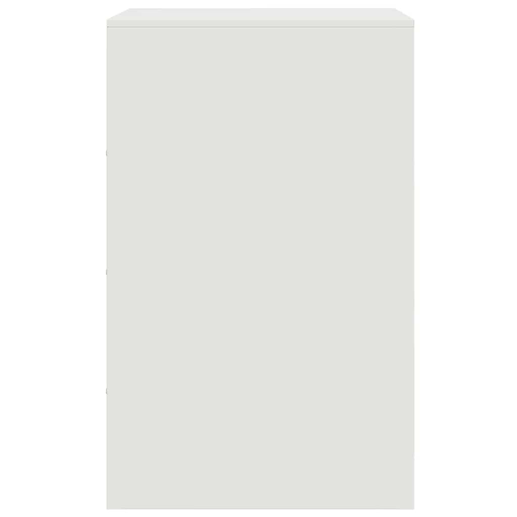 vidaXL Κομοδίνα 2 τεμ. Λευκό 34,5x39x62 εκ. από Χάλυβα