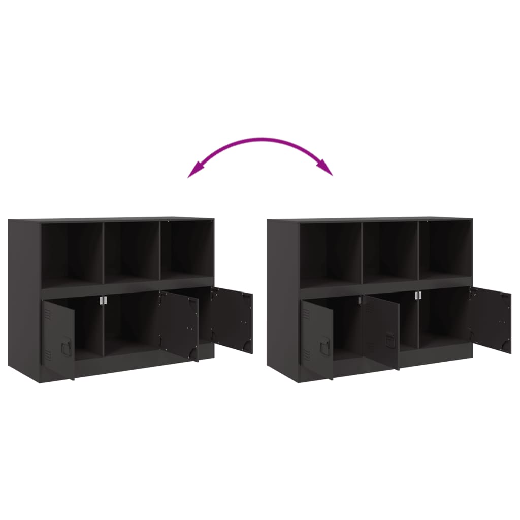 vidaXL Ντουλάπι Μαύρο 99x39x73 εκ. από Ατσάλι