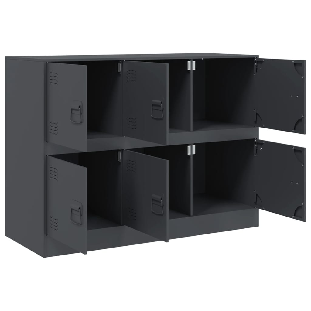 vidaXL Μπουφές Ανθρακί 99x39x73 εκ. από Ατσάλι