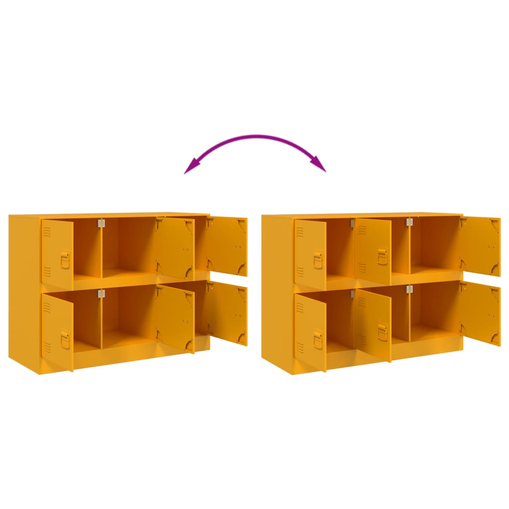 vidaXL Ντουλάπι Μουσταρδί 99x39x73 εκ. από Ατσάλι