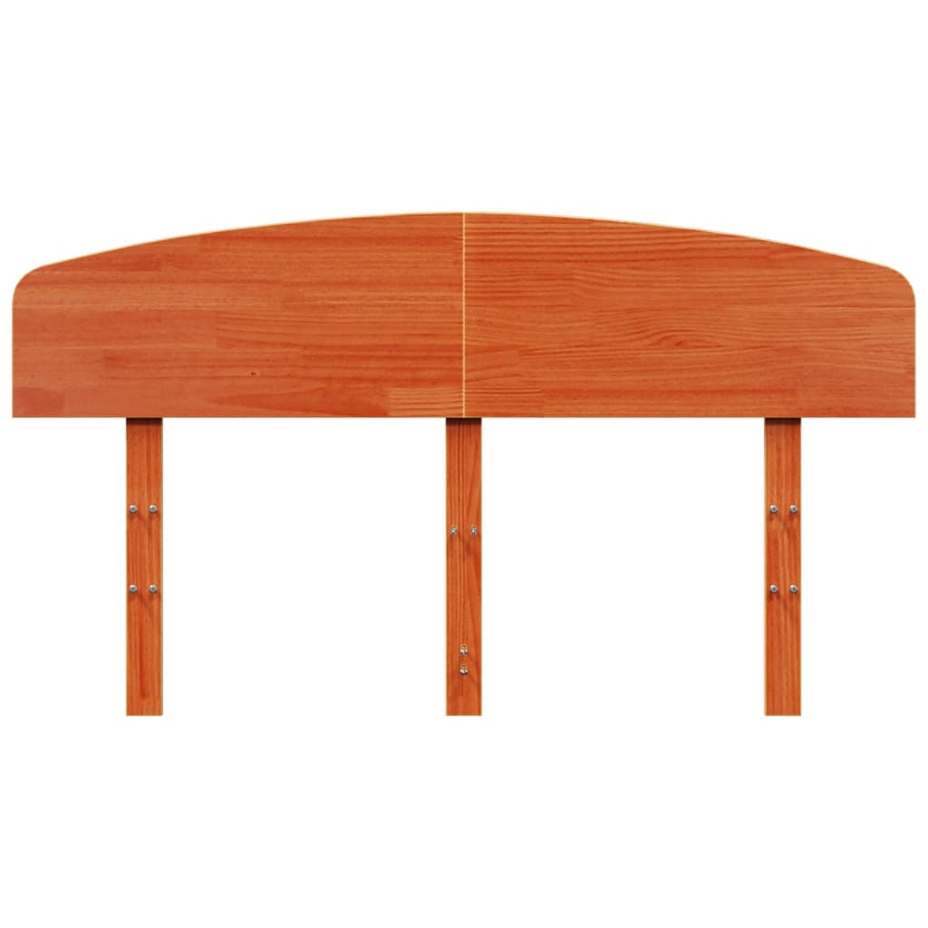 vidaXL Κεφαλάρι Καφέ Κεριού 140 εκ. από Μασίφ Ξύλο Πεύκου