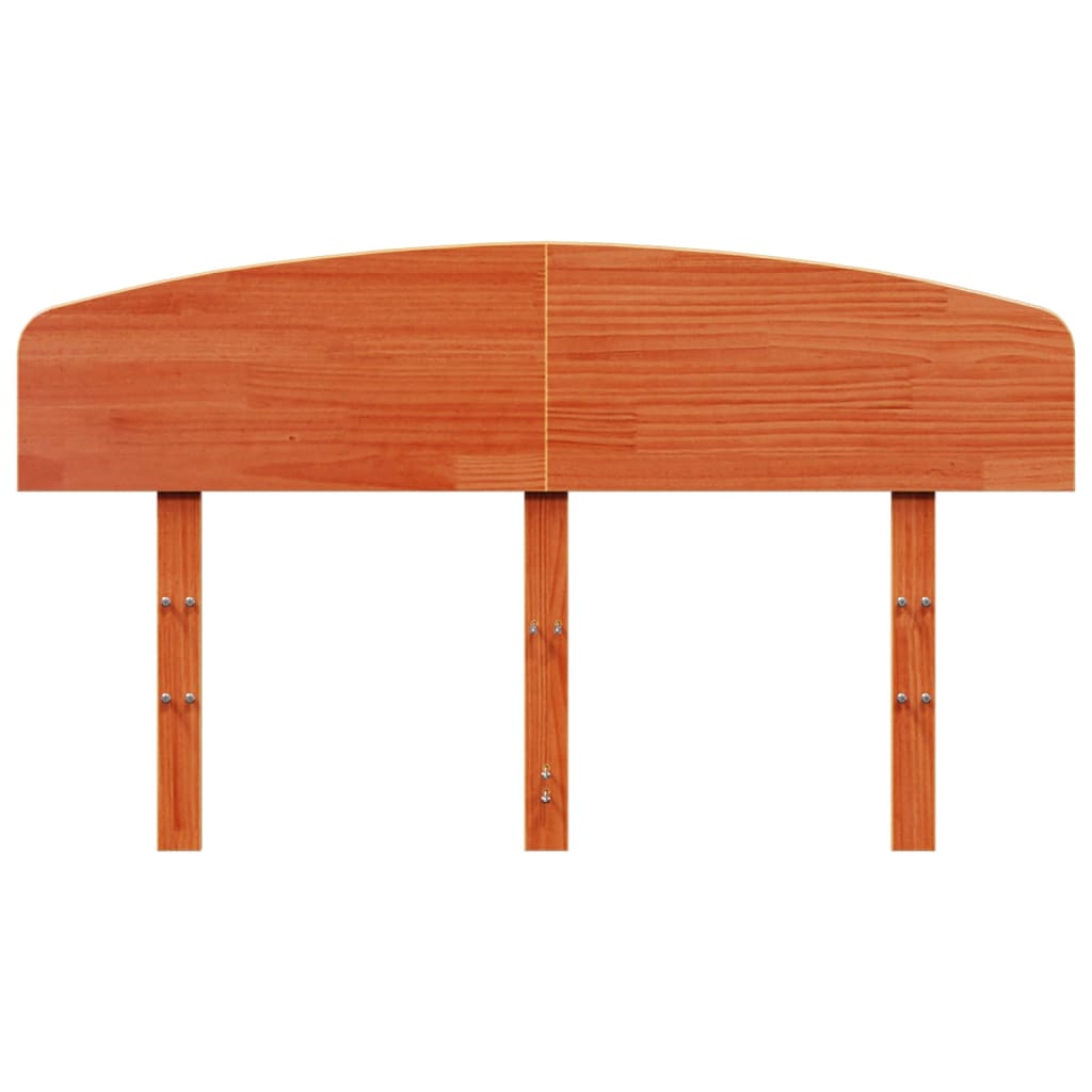 vidaXL Κεφαλάρι Καφέ Κεριού 120 εκ. από Μασίφ Ξύλο Πεύκου