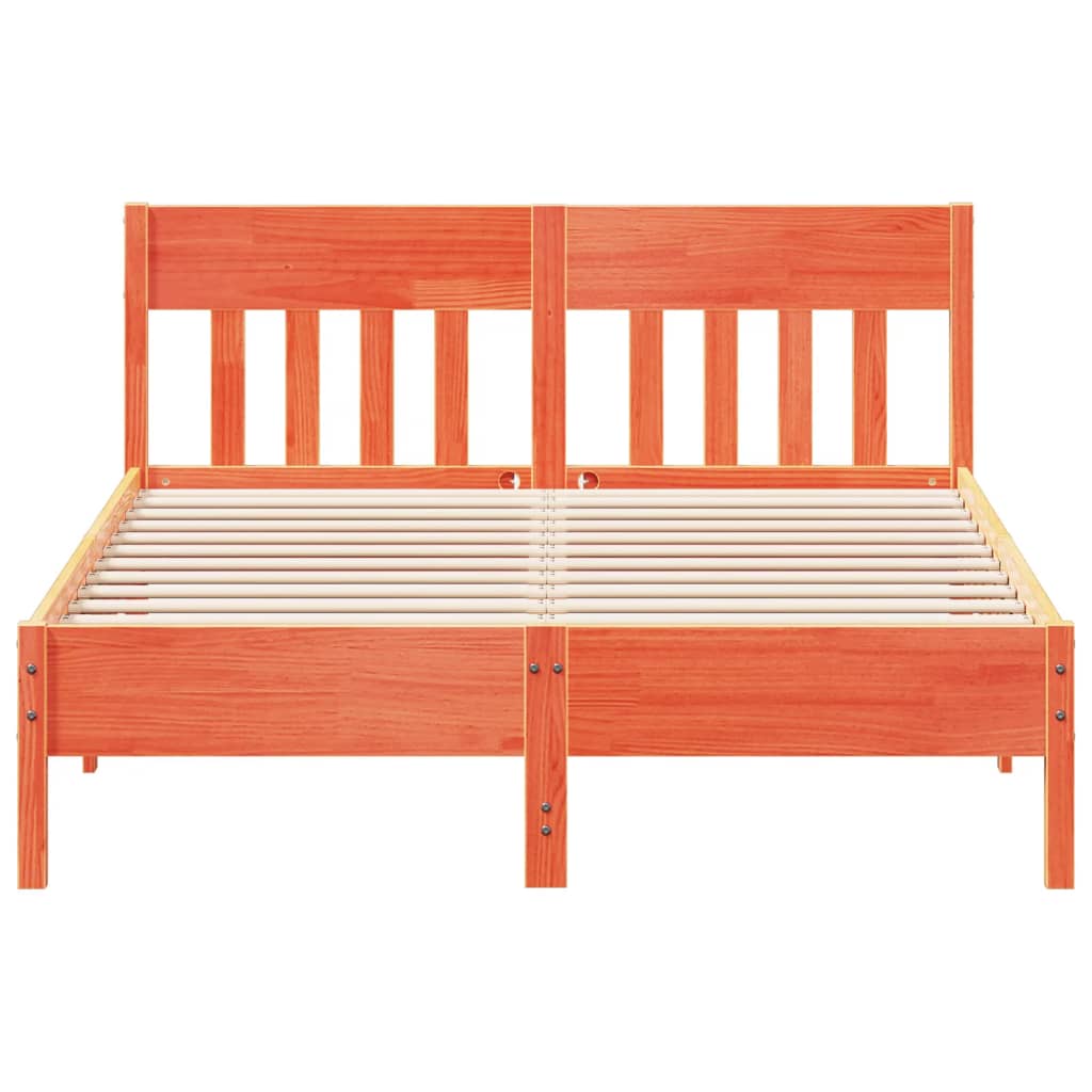 vidaXL Σκελετός Κρεβ. Χωρίς Στρώμα Καφέ Κεριού 120x200 εκ Μασίφ Πεύκο