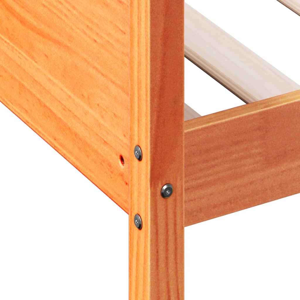 vidaXL Καναπές Κρεβάτι Χωρίς Στρώμα Καφέ 90x190 εκ. Μασίφ Ξύλο Πεύκου