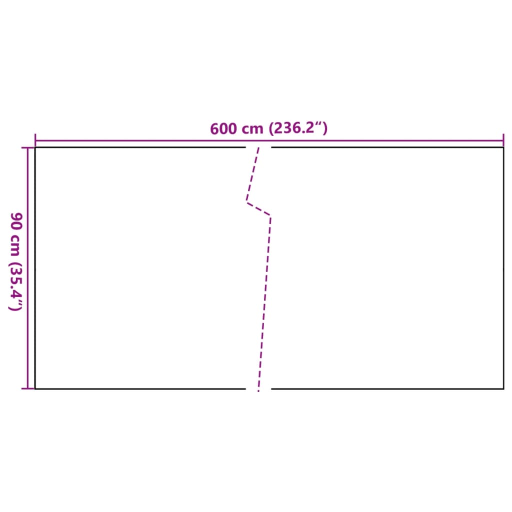 vidaXL Διαχωριστικό Βεράντας Μαύρο 600 x 90 εκ. από Συνθετικό Ρατάν