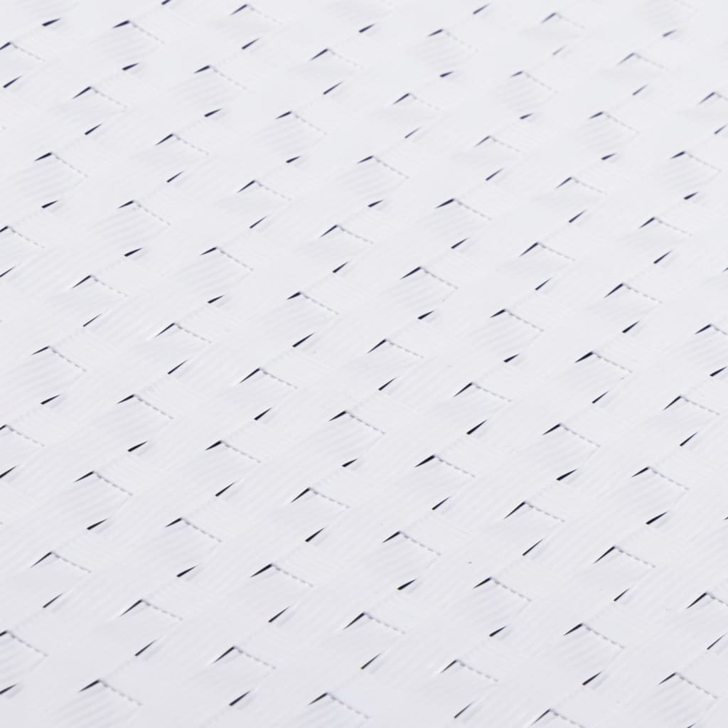 vidaXL Διαχωριστικό Βεράντας 10 τεμ. Λευκό 255x19 εκ. Συνθετικό Ρατάν