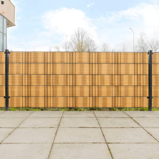 vidaXL Διαχωριστικό Βεράντας 10τεμ. Ανοιχτό Καφέ 255x19εκ. Συνθ. Ρατάν