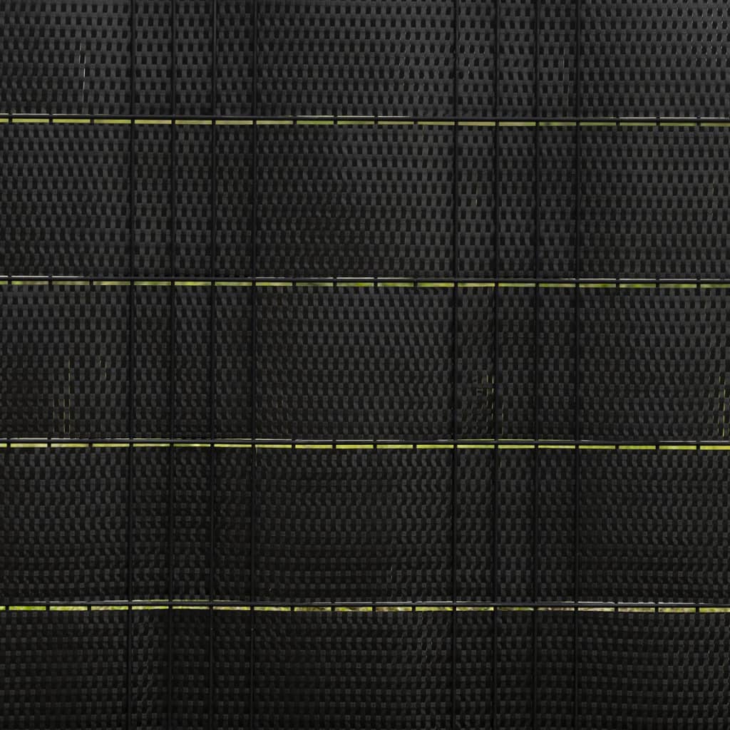 vidaXL Διαχωριστικά Βεράντας 5 τεμ. Μαύρο 255x19 εκ. Συνθετικό Ρατάν