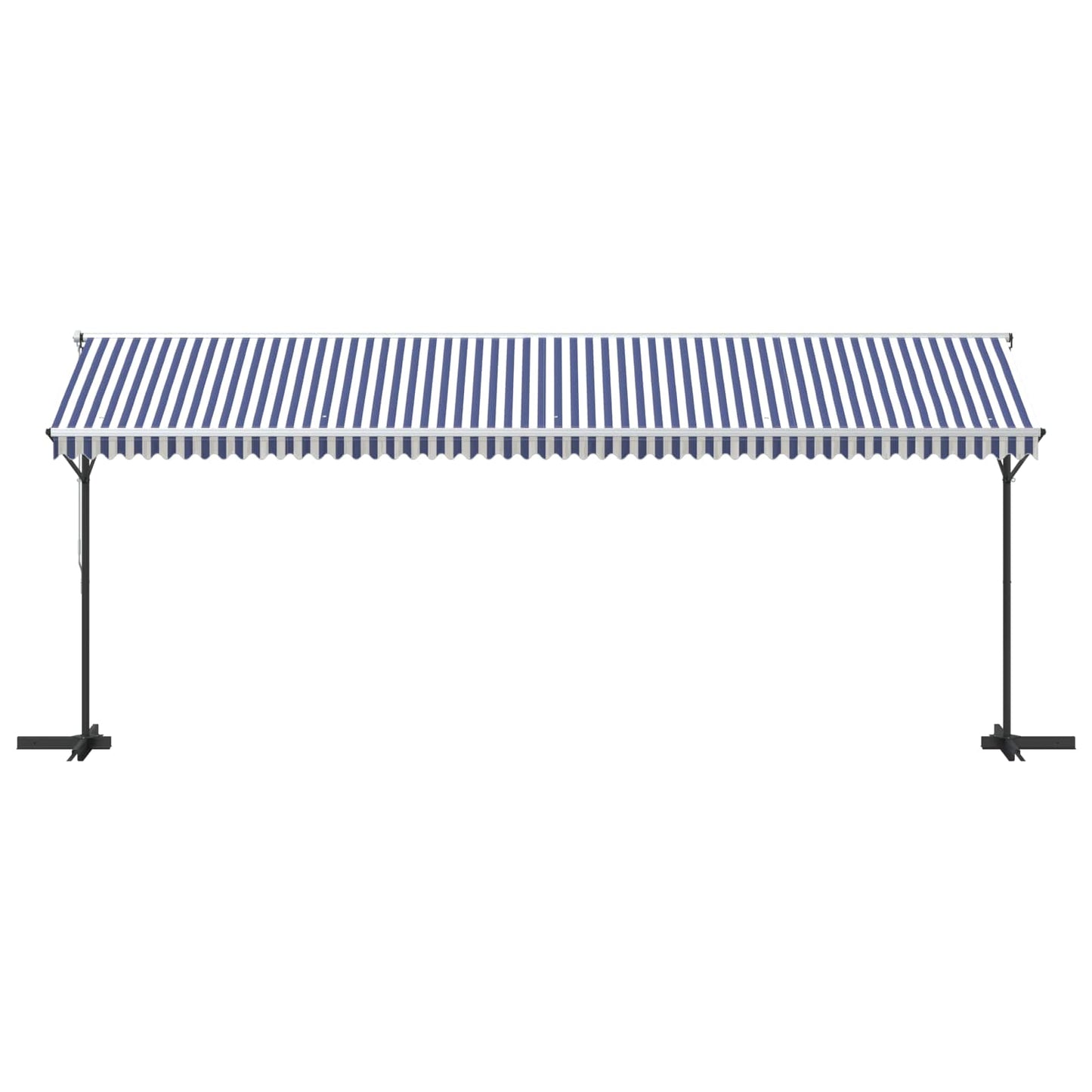 vidaXL Τέντα Μεταφερ. με Βραχίονες Μπλε/Λευκή 600x300 εκ Ύφασμα/Ατσάλι