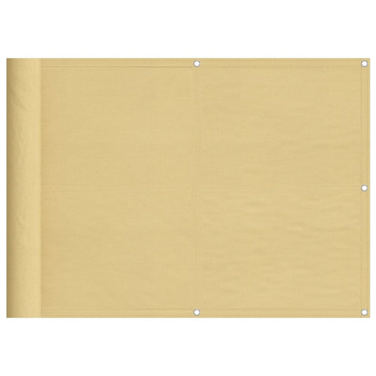 vidaXL Διαχωριστικό Βεράντας Άμμου 75x500εκ 100% Πολ. Ύφασμα Oxford