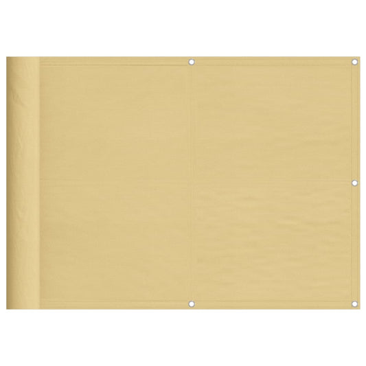 vidaXL Διαχωριστικό Βεράντας Άμμου 75x600εκ 100% Πολ. Ύφασμα Oxford