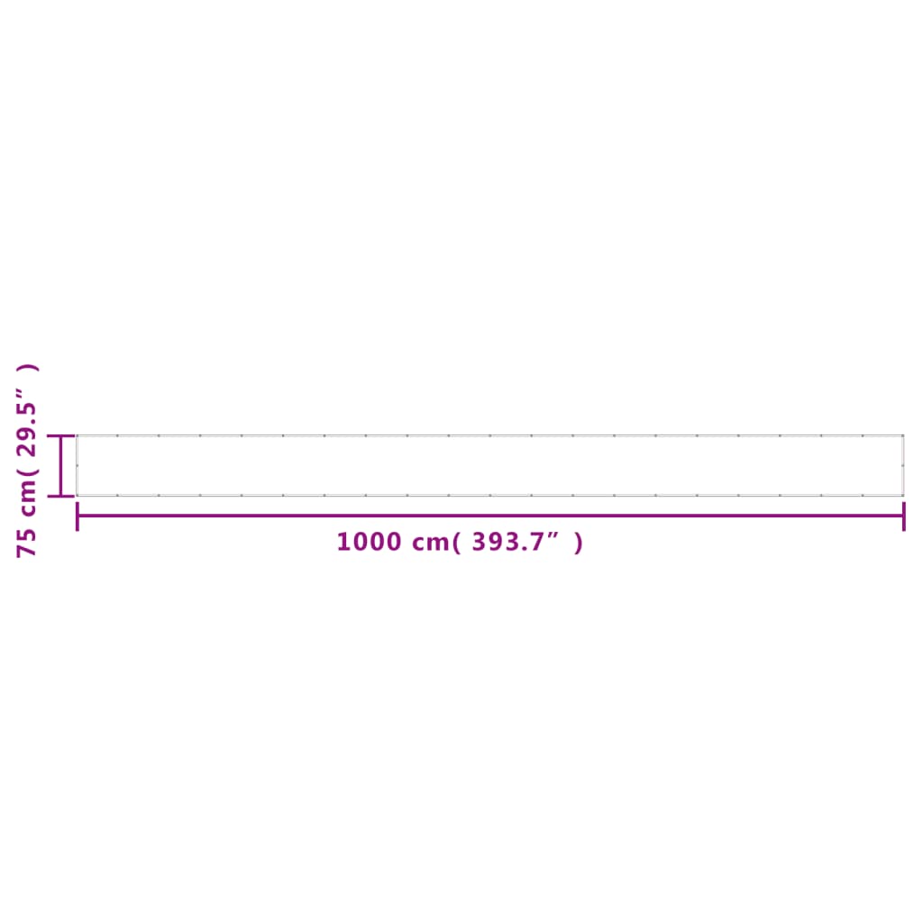 vidaXL Διαχωριστικό Βεράντας Άμμου 75x1000εκ 100% Πολ. Ύφασμα Oxford