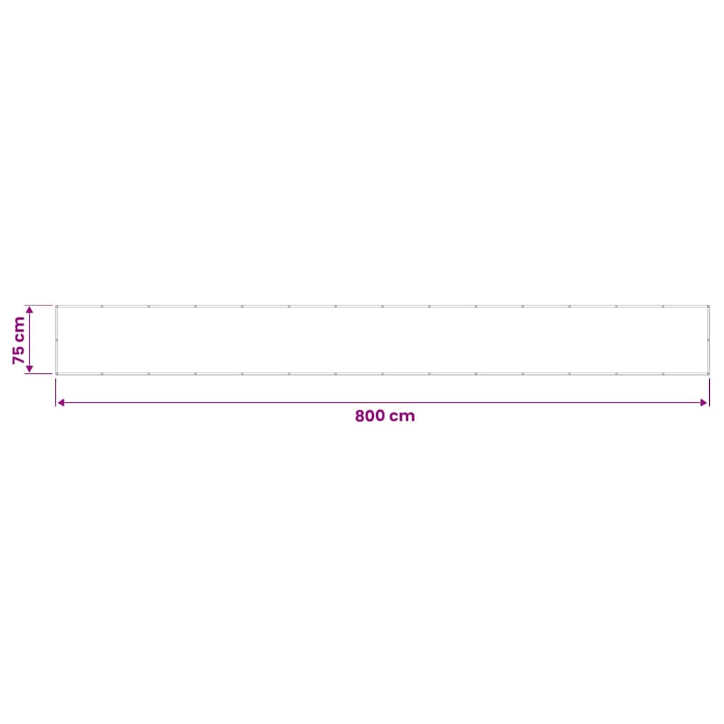 vidaXL Διαχωριστικό Βεράντας Λευκό 75x800εκ 100% Πολ. Ύφασμα Oxford
