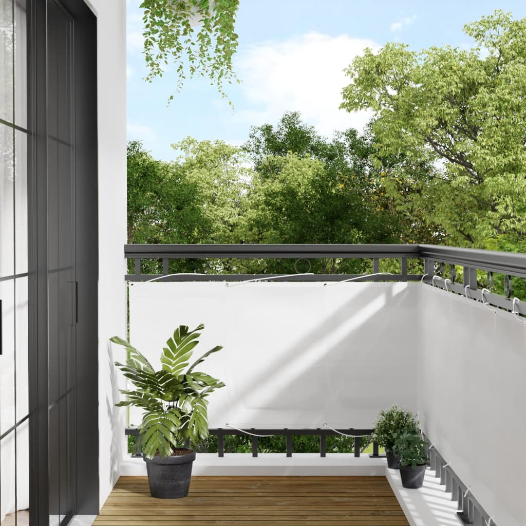 vidaXL Διαχωριστικό Βεράντας Λευκό 75x800εκ 100% Πολ. Ύφασμα Oxford