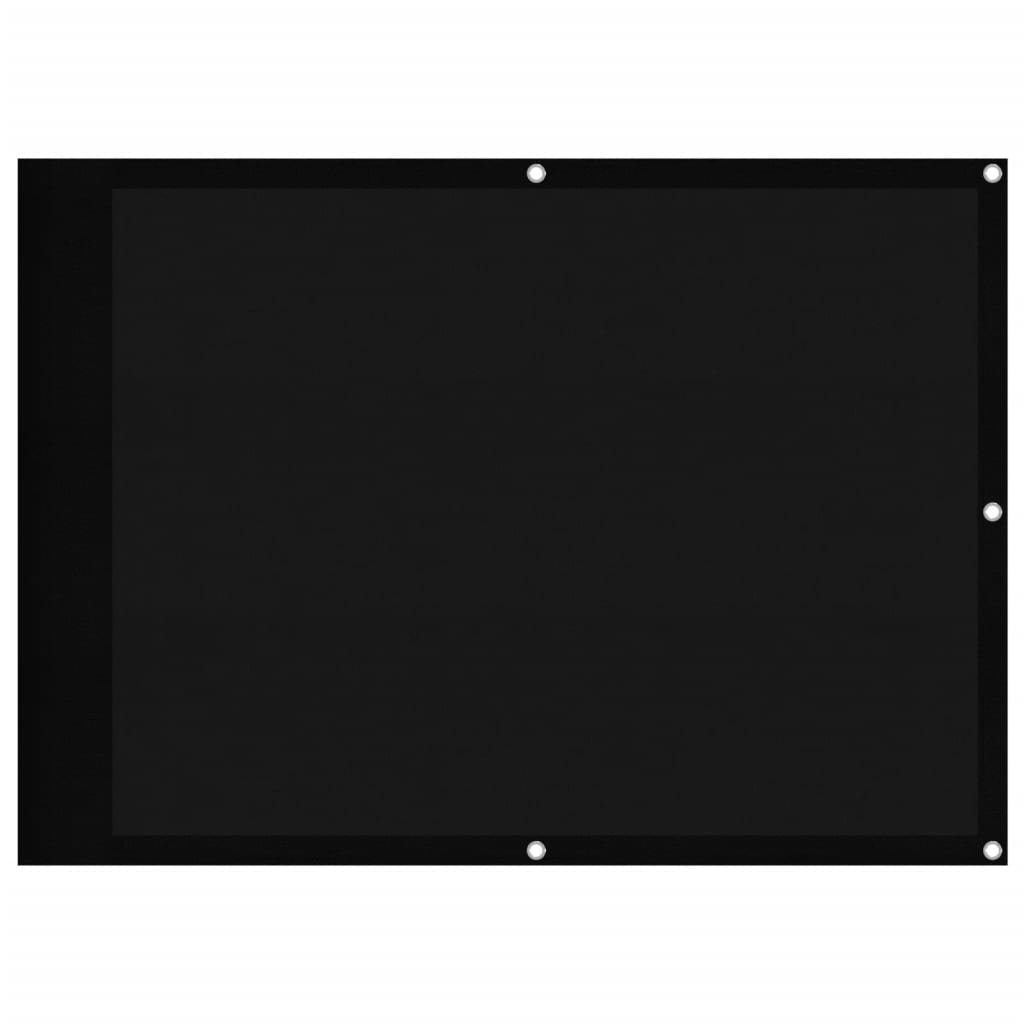 vidaXL Διαχωριστικό Βεράντας Μαύρο 75x1000εκ 100% Πολ. Ύφασμα Oxford