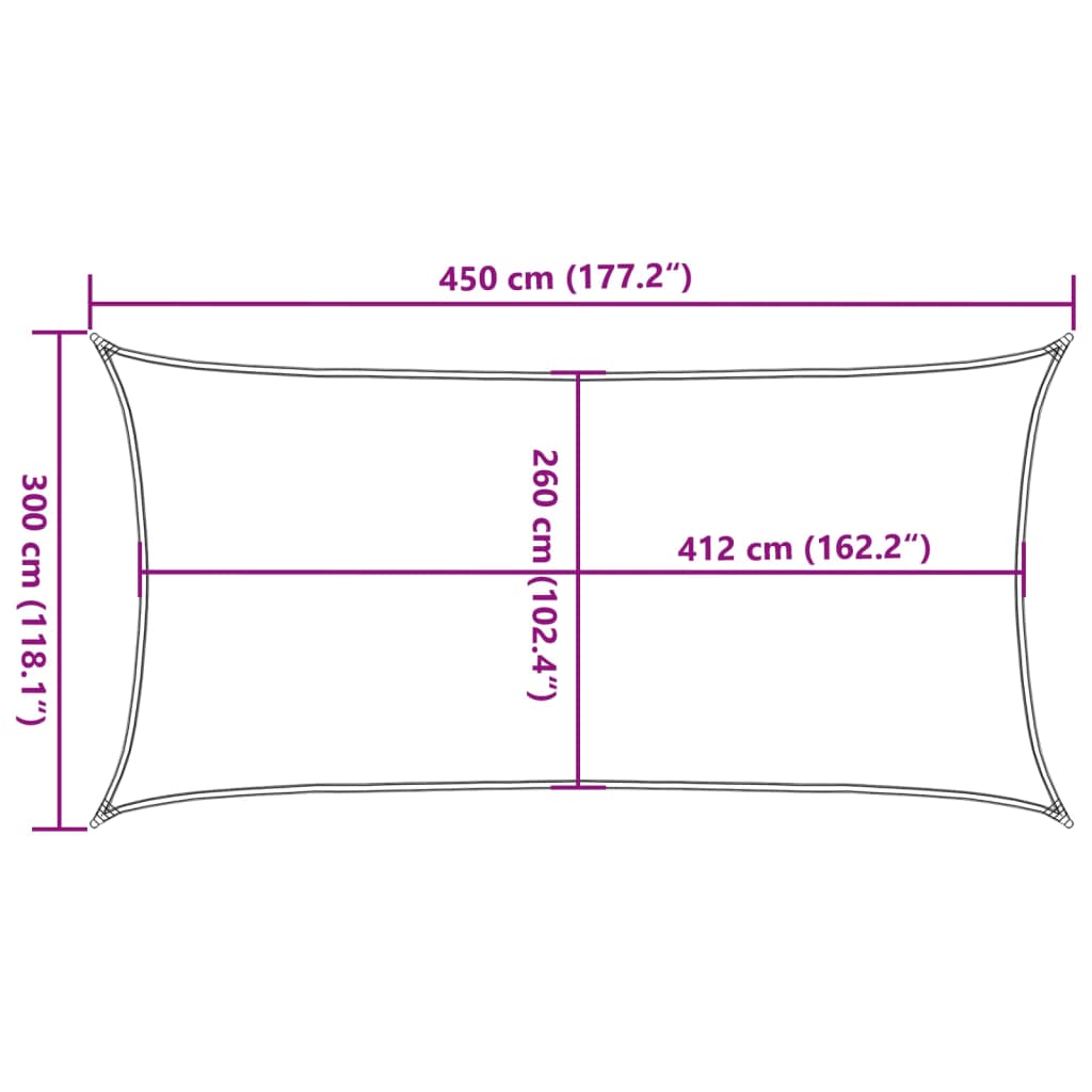 vidaXL Σκίαστρο Ιστιοπλοΐας Αν. Γκρι 3x4,5 μ. 100% Πολυεστέρας Oxford