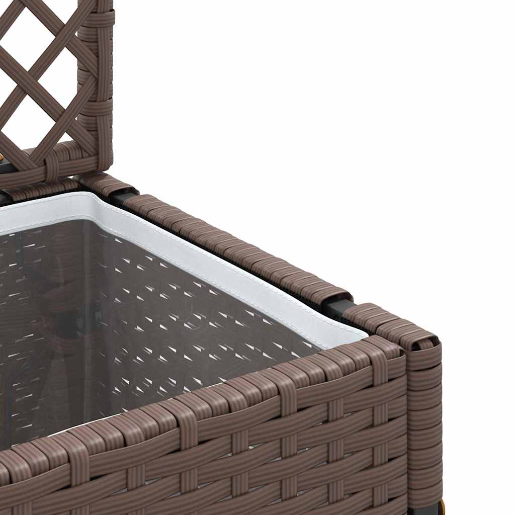 vidaXL Γλάστρα Καφέ 35 x 30 x 135 εκ. Μέταλλο