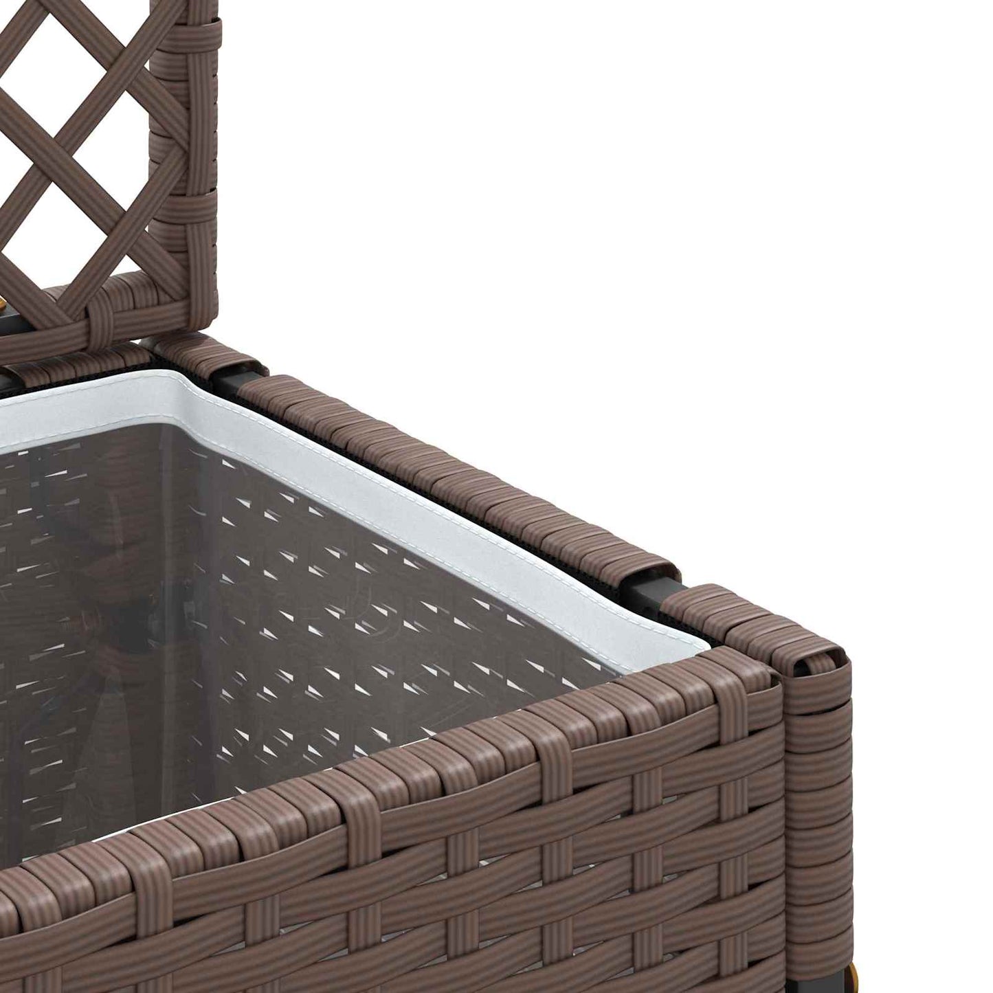 vidaXL Γλάστρα με πέργκολα κήπου Καφέ 35 x 30 x 135 εκ. Μέταλλο