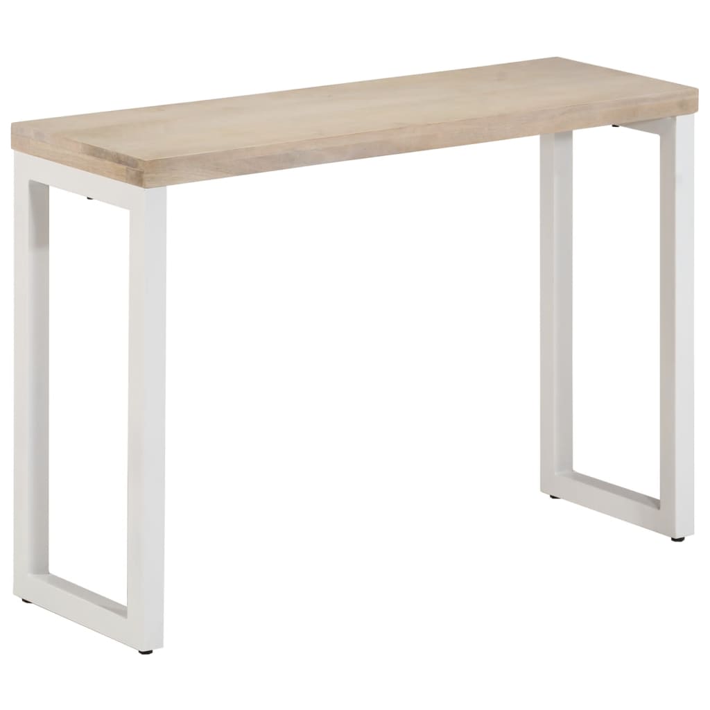 vidaXL Τραπέζι Κονσόλα Καφέ 110x35x76 εκ. από Μασίφ Ξύλο Μάνγκο/Σίδερο