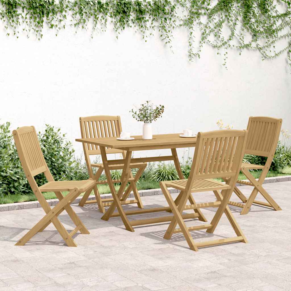vidaXL Καρέκλες Κήπου Πτυσσόμενες 4 τεμ. 44x50x88 εκ. Μασίφ Ακακία