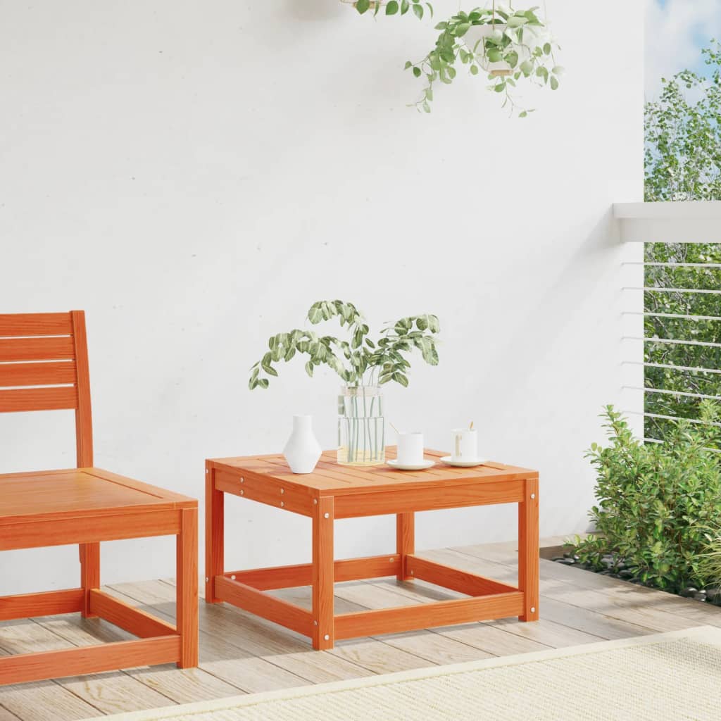 vidaXL Υποπόδιο Κήπου Καφέ Κεριού από Μασίφ Ξύλο Πεύκου