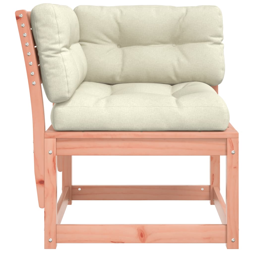 vidaXL Καναπές Κήπου Γωνιακός 73x73x78εκ. Μασίφ Ψευδοτσούγκα Μαξιλάρια