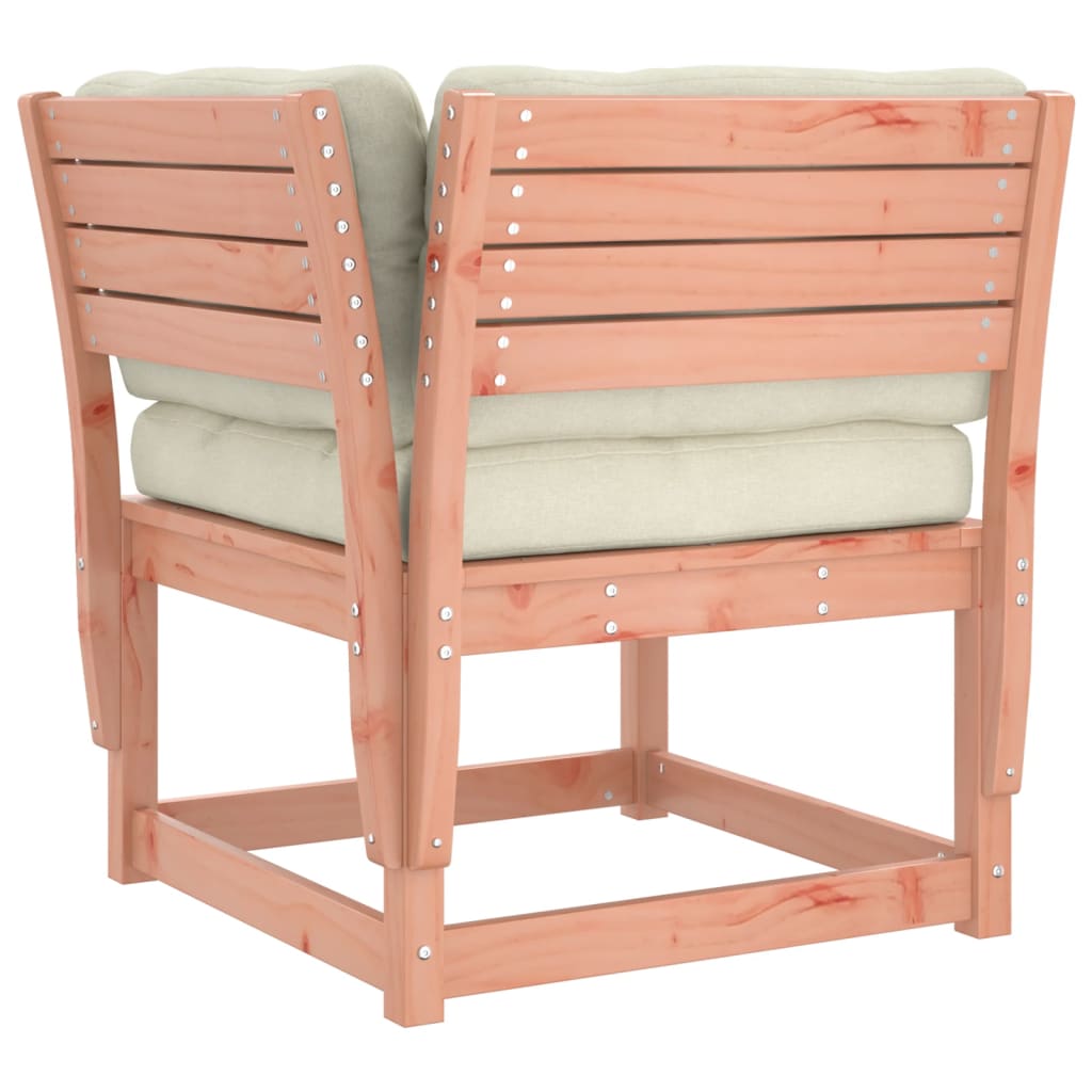 vidaXL Καναπές Κήπου Γωνιακός 73x73x78εκ. Μασίφ Ψευδοτσούγκα Μαξιλάρια