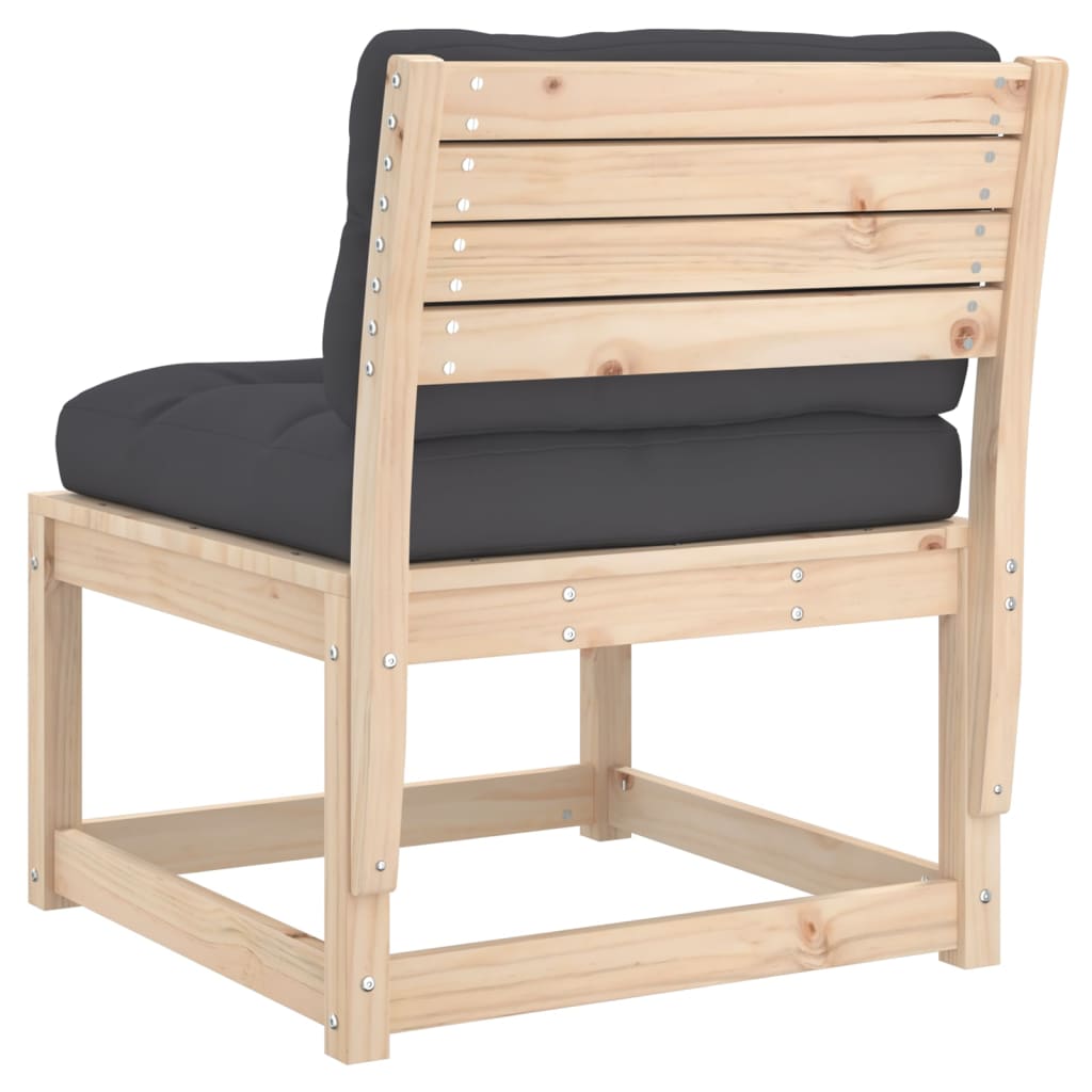 vidaXL Καναπές Κήπου από Μασίφ Ξύλο Πεύκου με Μαξιλάρια