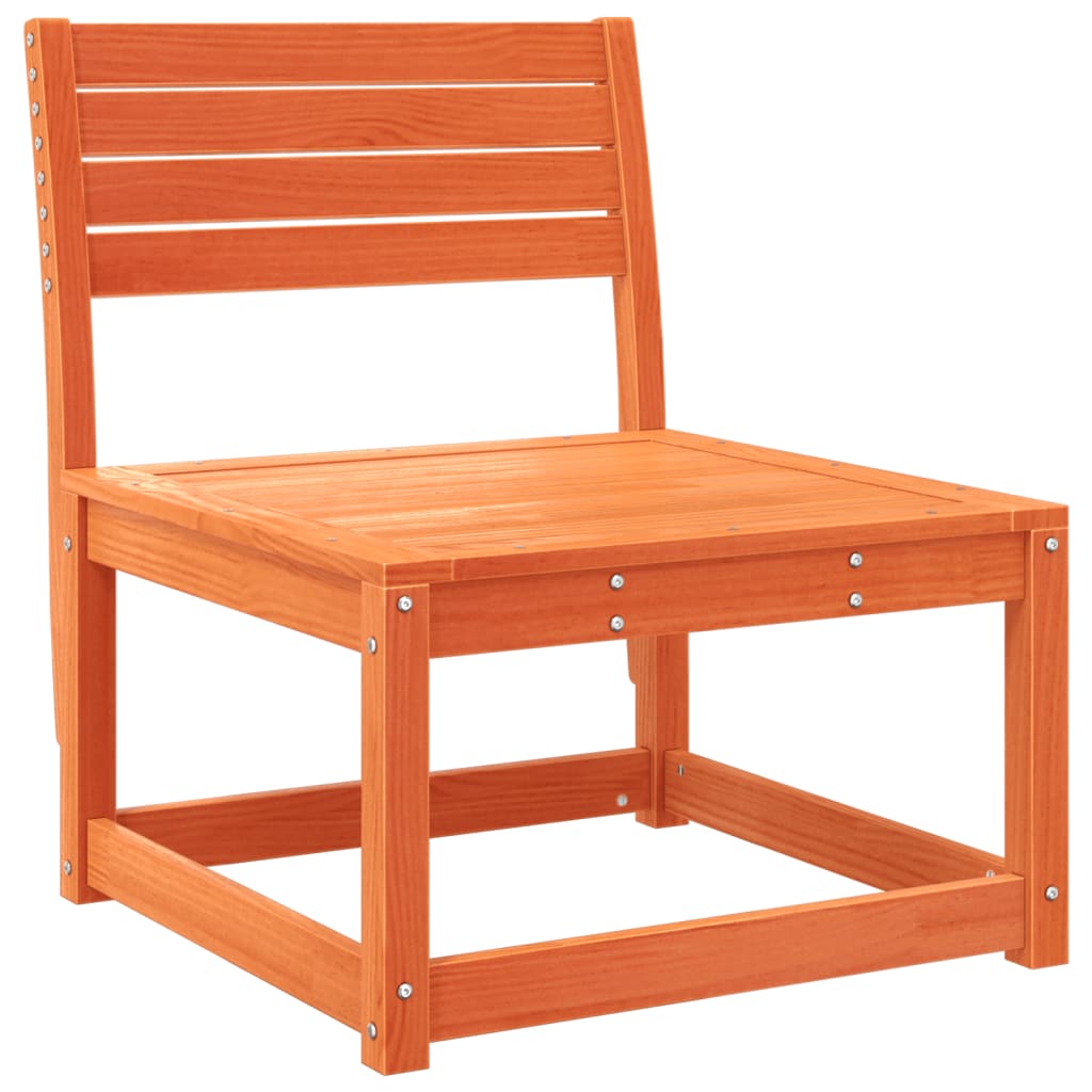 vidaXL Καναπές Κήπου Καφέ Κεριού από Μασίφ Ξύλο Πεύκου με Μαξιλάρια