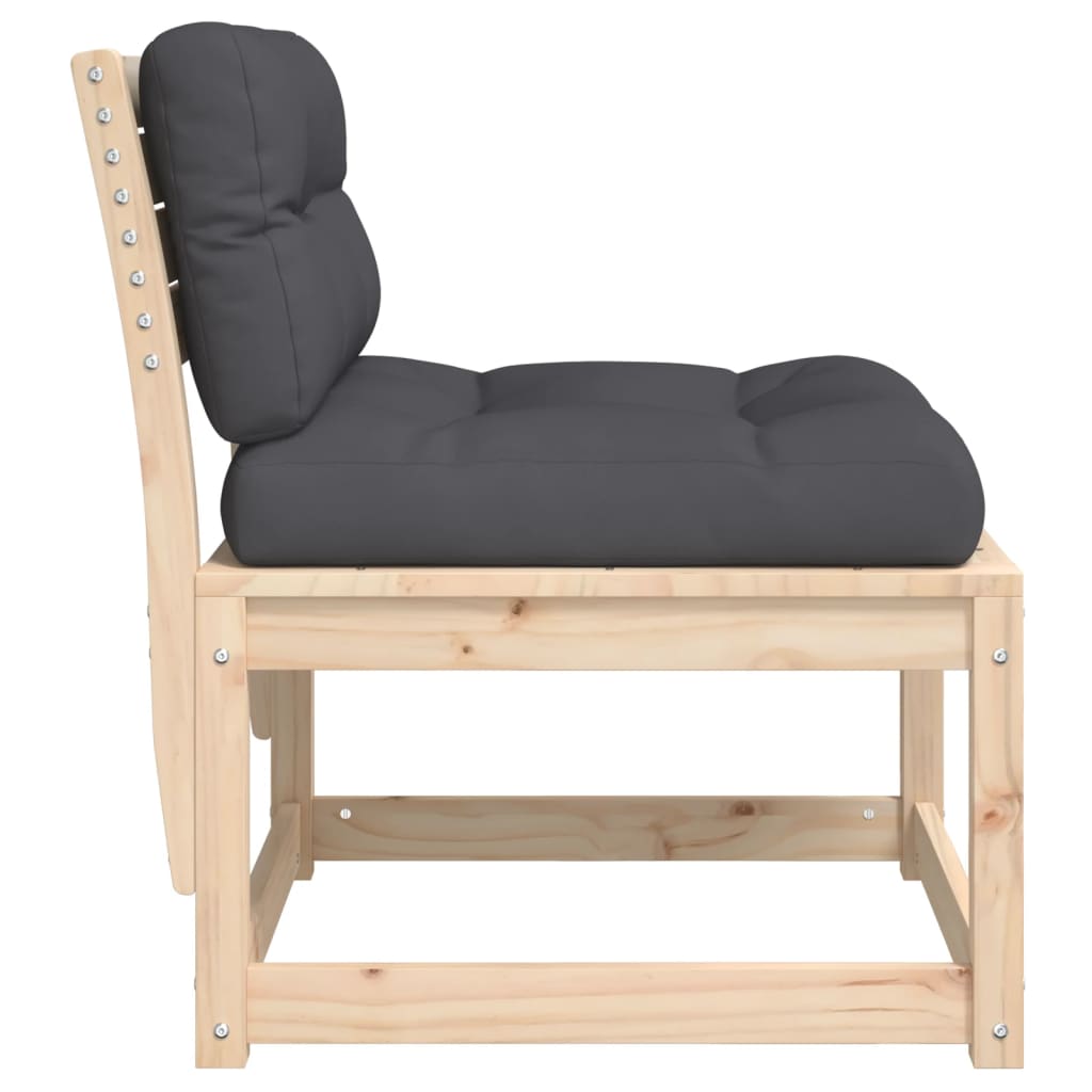 vidaXL Καναπέδες Κήπου 2 τεμ. από Μασίφ Ξύλο Πεύκου με Μαξιλάρια