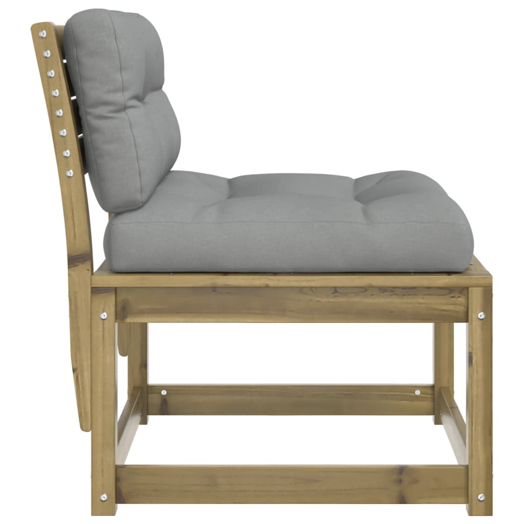 vidaXL Καναπέδες Κήπου 2 τεμ. από Εμποτισμένο Ξύλο Πεύκου με Μαξιλάρια