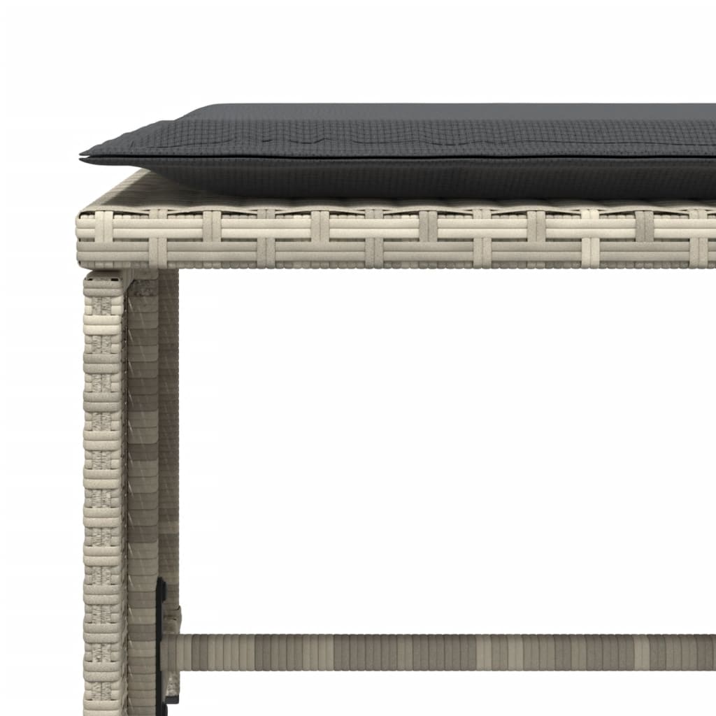 vidaXL Καρέκλα Κήπου Ανοιχτό Γκρι από Συνθετικό Ρατάν με Υποπόδιο