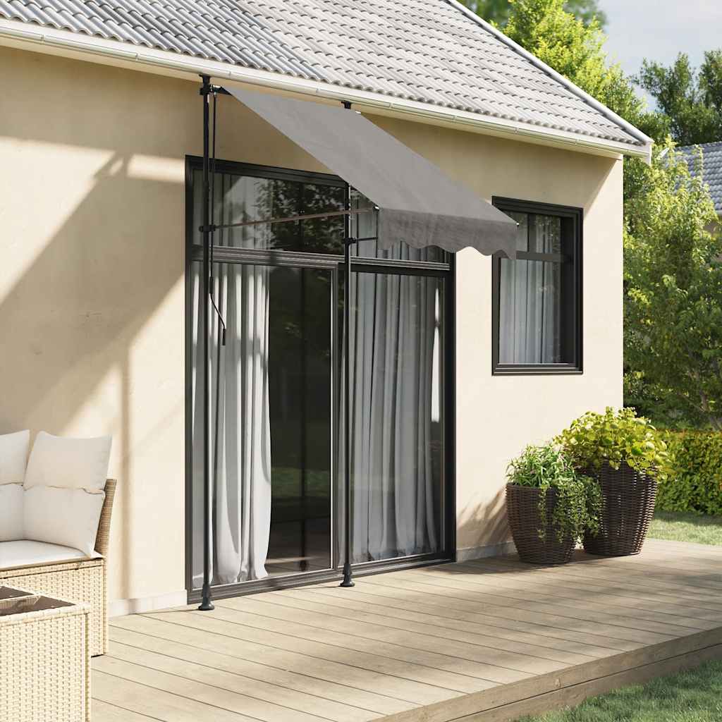 vidaXL Τέντα Συρόμενη Ανθρακί 100 x 150 εκ. από Ύφασμα και Ατσάλι