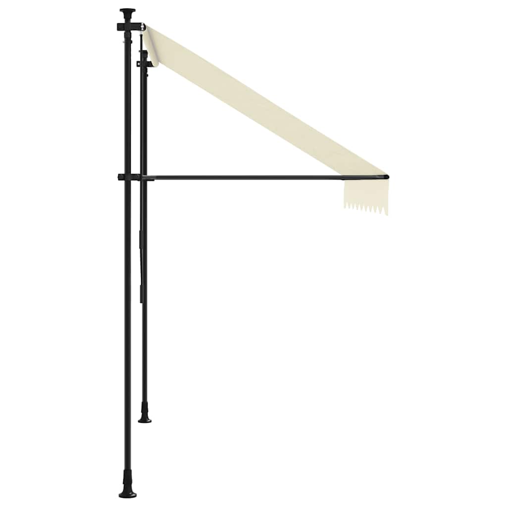vidaXL Τέντα Συρόμενη Κρεμ 250 x 150 εκ. από Ύφασμα και Ατσάλι