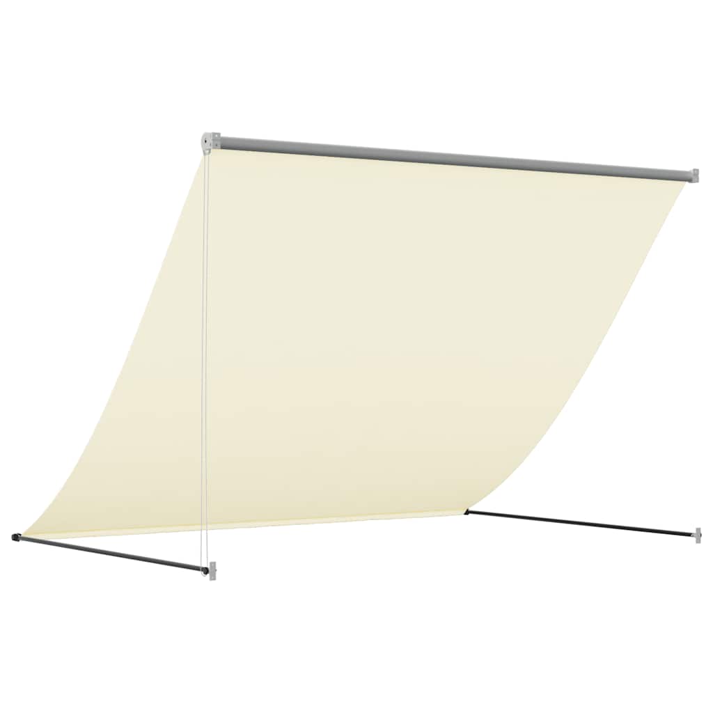 vidaXL Τέντα Συρόμενη Κρεμ 250 x 150 εκ. από Ύφασμα και Ατσάλι