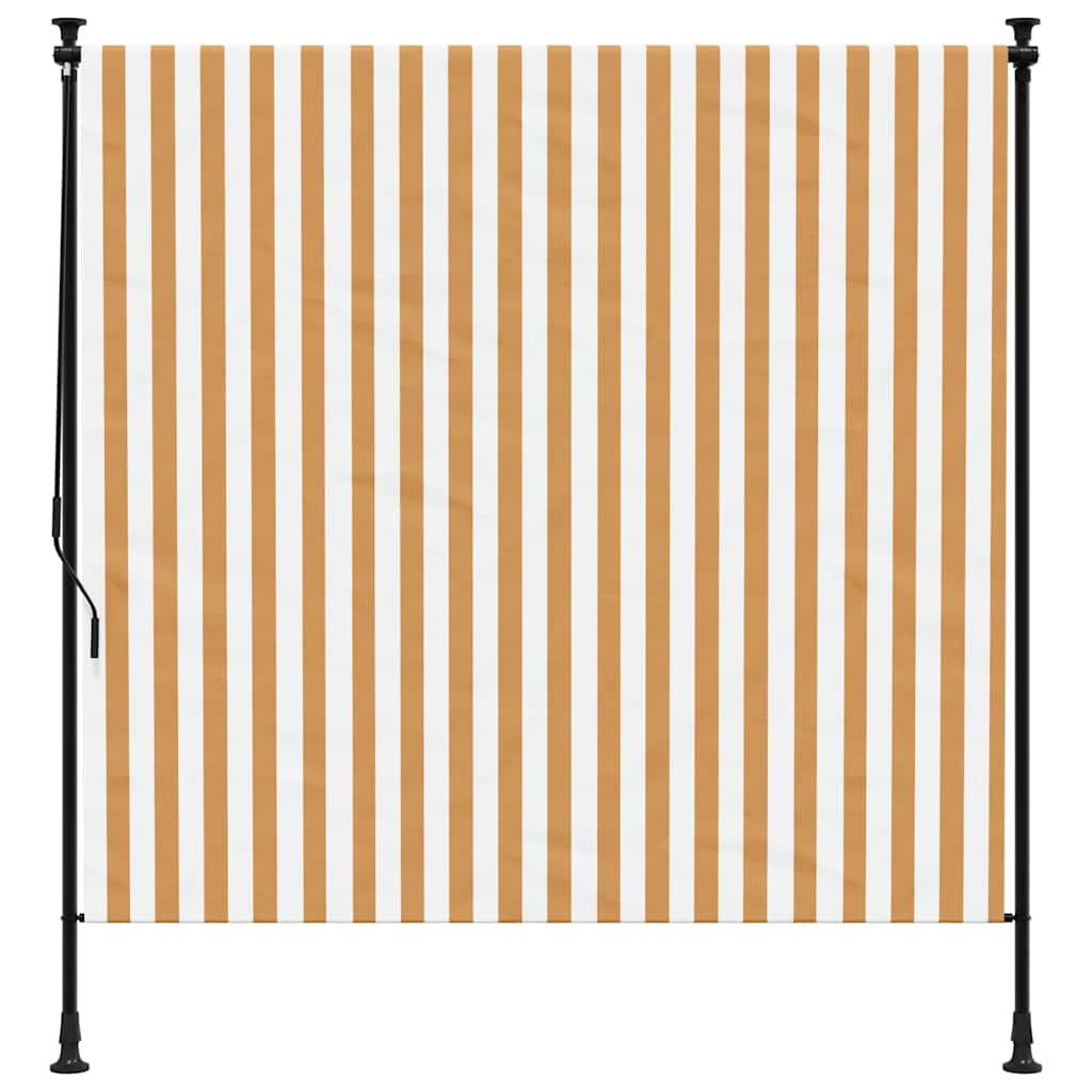 vidaXL Στόρι Ρόλερ Εξ. Χώρου Πορτοκαλί/Λευκό 150x270 εκ. Ύφασμα/Ατσάλι