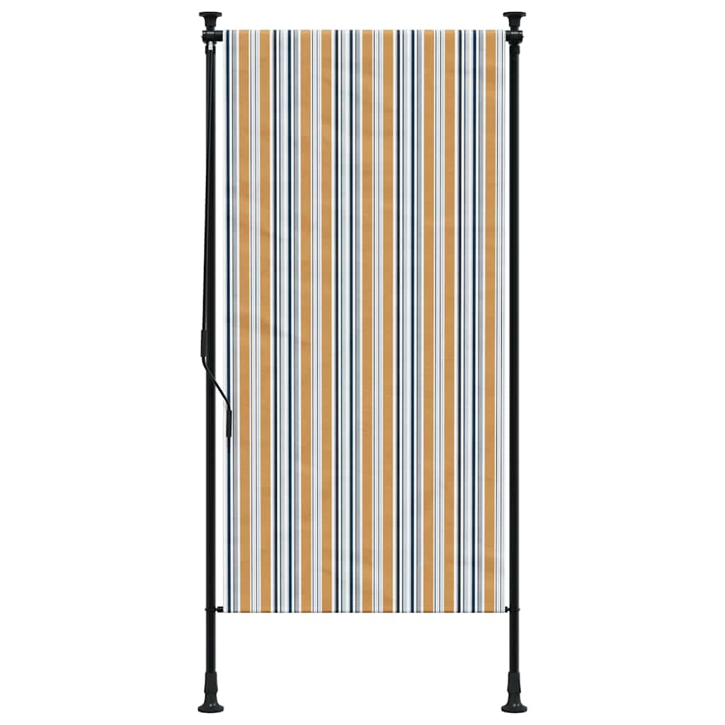 vidaXL Στόρι Ρόλερ Εξ. Χώρου Κίτρινο/Λευκό 120x270 εκ. Ύφασμα/Ατσάλι
