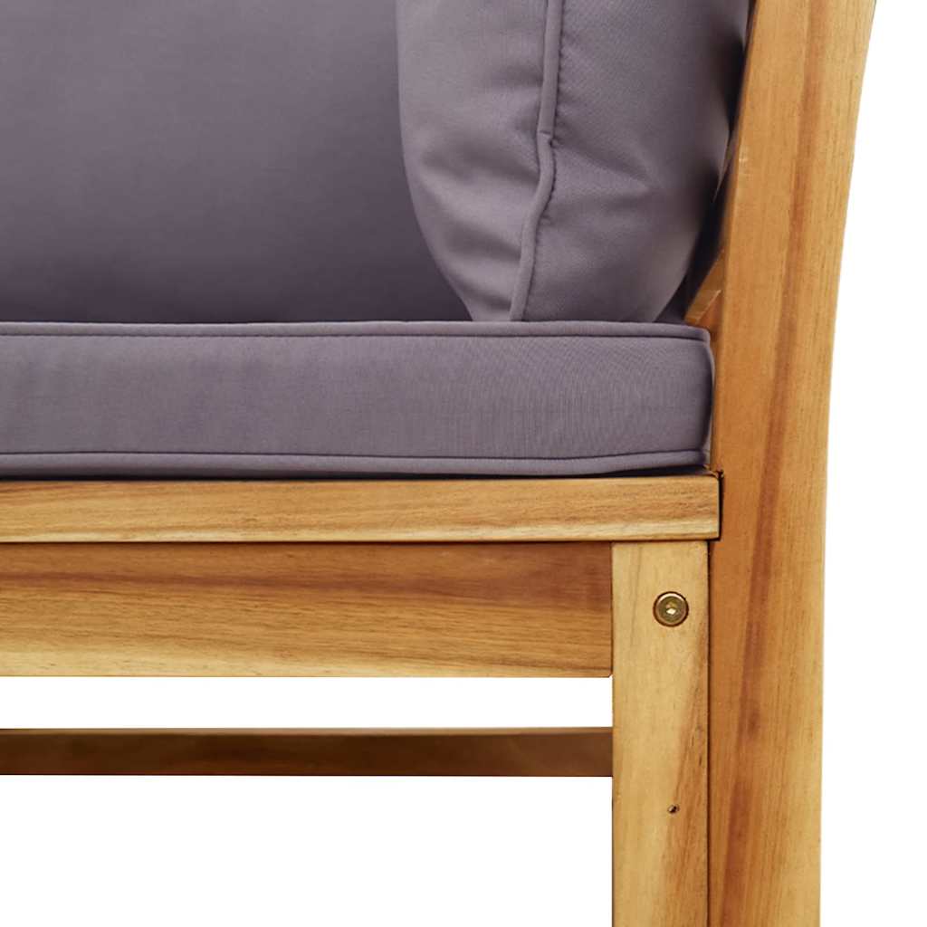 vidaXL Καναπές Κήπου Διθέσιος από Μασίφ Ξύλο Ακακίας με Μαξιλάρια