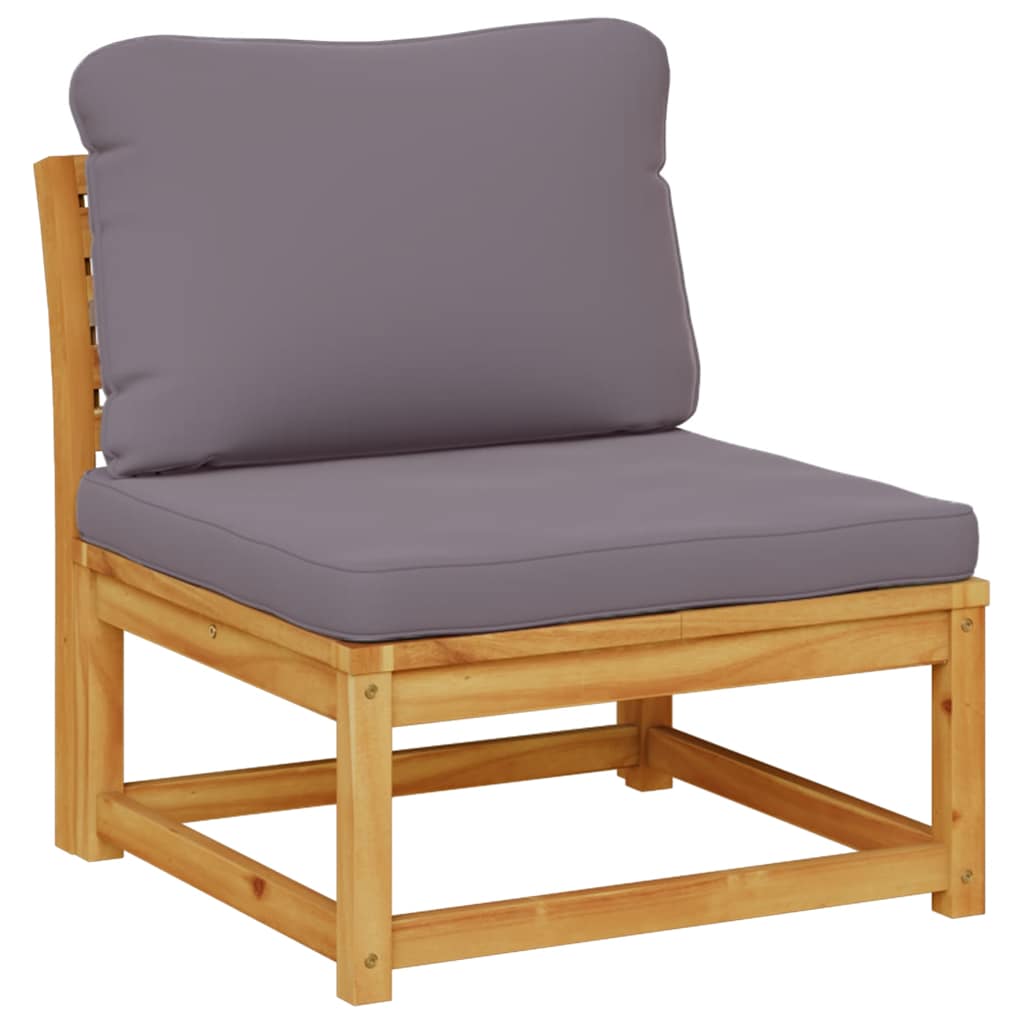 vidaXL Σαλόνι Κήπου Σετ 7 Τεμαχίων από Μασίφ Ξύλο Ακακίας με Μαξιλάρια