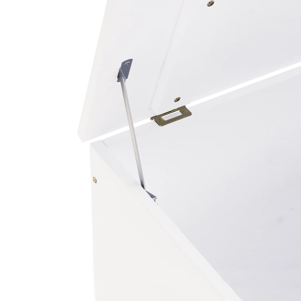 vidaXL Κουτί Αποθήκευσης με Καπάκι RANA Λευκό 60x49x54εκ. Μασίφ Πεύκο