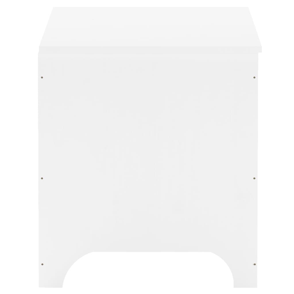 vidaXL Κουτί Αποθήκευσης με Καπάκι RANA Λευκό 80x49x54εκ. Μασίφ Πεύκο