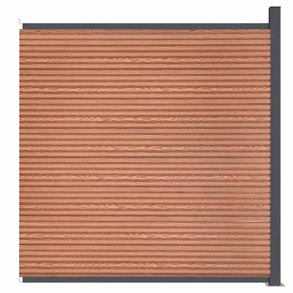 vidaXL Πάνελ Περίφραξης Καφέ 173 x 186 εκ. από WPC
