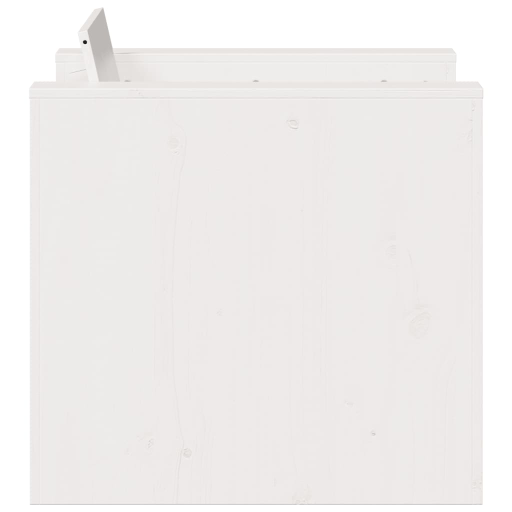 vidaXL Καναπές Κήπου Λευκός 79 x 60 x 62 εκ. από Μασίφ Ξύλο Πεύκου