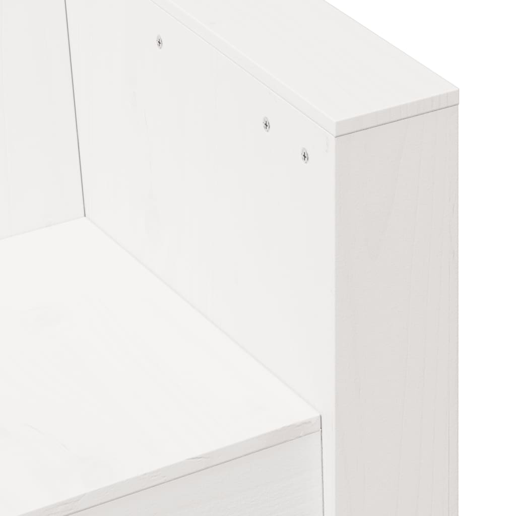 vidaXL Καναπές Κήπου Λευκός 79 x 60 x 62 εκ. από Μασίφ Ξύλο Πεύκου