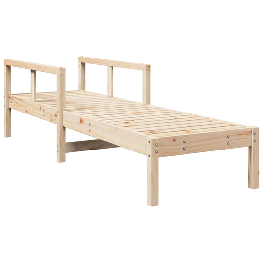 vidaXL Ξαπλώστρα 199,5 x 62 x 55 εκ. από Μασίφ Ξύλο Πεύκου